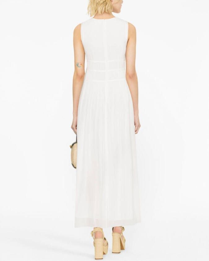 DVF Diane von Furstenberg Mouwloze maxi-jurk Wit