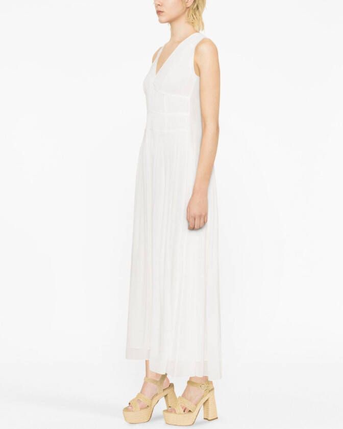 DVF Diane von Furstenberg Mouwloze maxi-jurk Wit