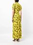 DVF Diane von Furstenberg Maxi-jurk met print Geel - Thumbnail 4