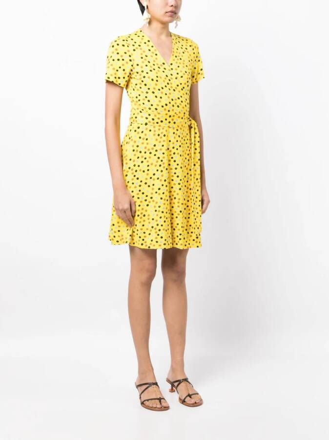DVF Diane von Furstenberg Mini-jurk met print Geel