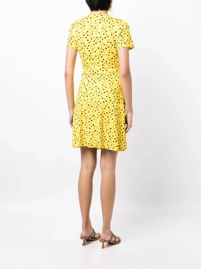 DVF Diane von Furstenberg Mini-jurk met print Geel