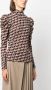 DVF Diane von Furstenberg Remy blouse met geometrische print Bruin - Thumbnail 3