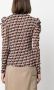 DVF Diane von Furstenberg Remy blouse met geometrische print Bruin - Thumbnail 4