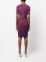 DVF Diane von Furstenberg Intarsia jurk Paars - Thumbnail 4