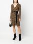 DVF Diane von Furstenberg Jurk met zigzagprint Bruin - Thumbnail 2