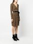 DVF Diane von Furstenberg Jurk met zigzagprint Bruin - Thumbnail 3