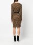 DVF Diane von Furstenberg Jurk met zigzagprint Bruin - Thumbnail 4