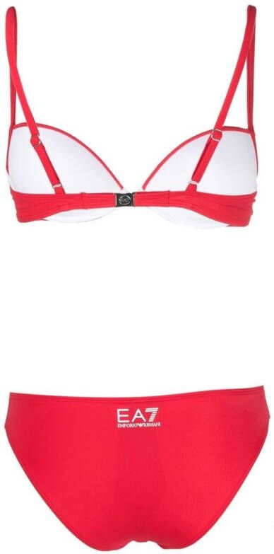 Ea7 Emporio Armani Bikini met logoprint Rood