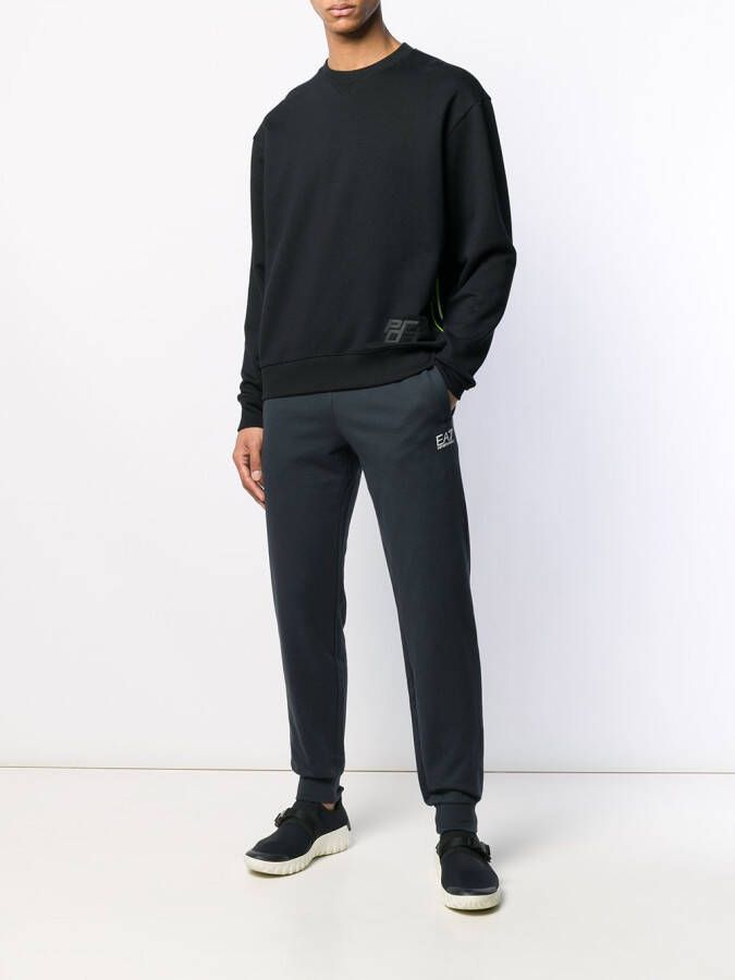Ea7 Emporio Armani Broek met elastische taille Blauw