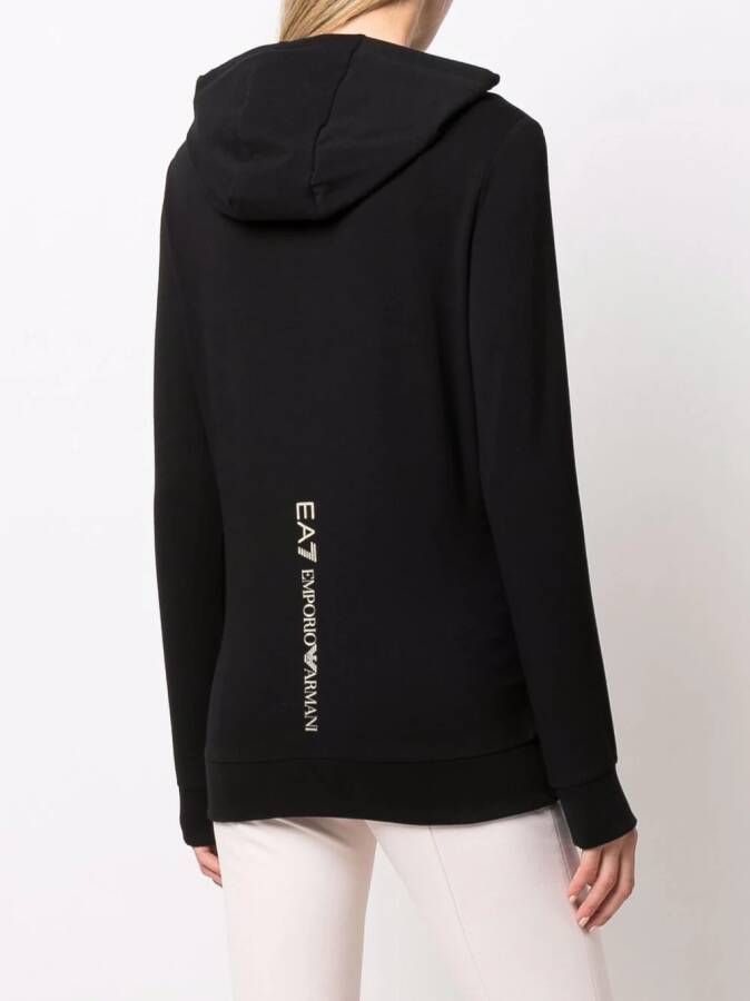 Ea7 Emporio Armani Hoodie met logoprint Zwart