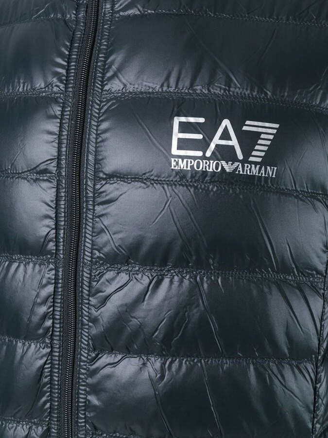 Ea7 Emporio Armani jack met rits Zwart