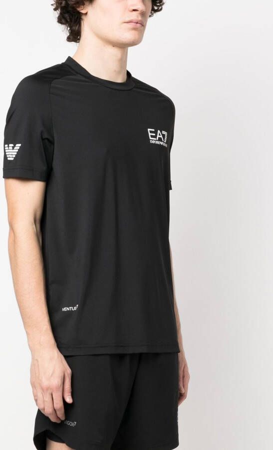 Ea7 Emporio Armani T-shirt met logoprint Zwart