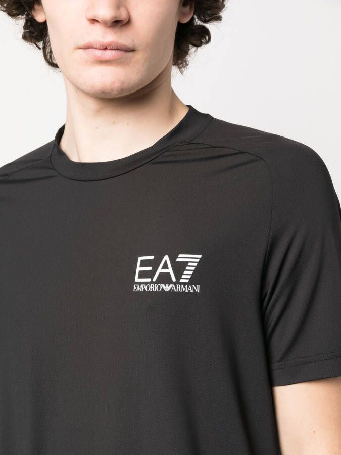 Ea7 Emporio Armani T-shirt met logoprint Zwart