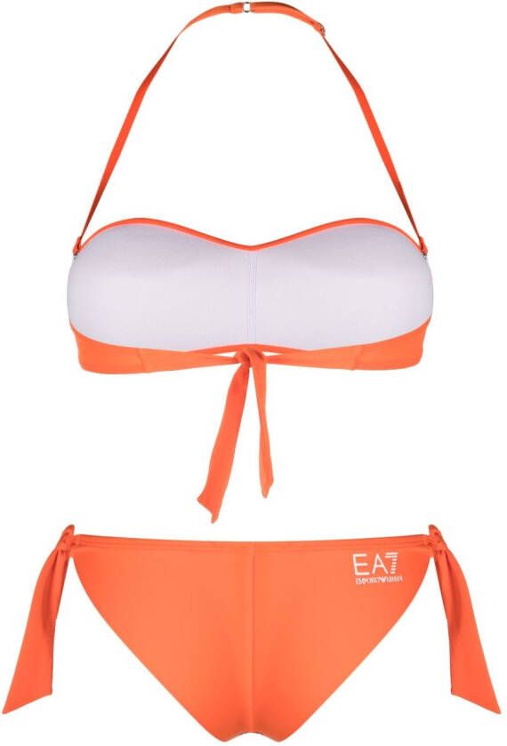 Ea7 Emporio Armani Bikini met logoprint Oranje