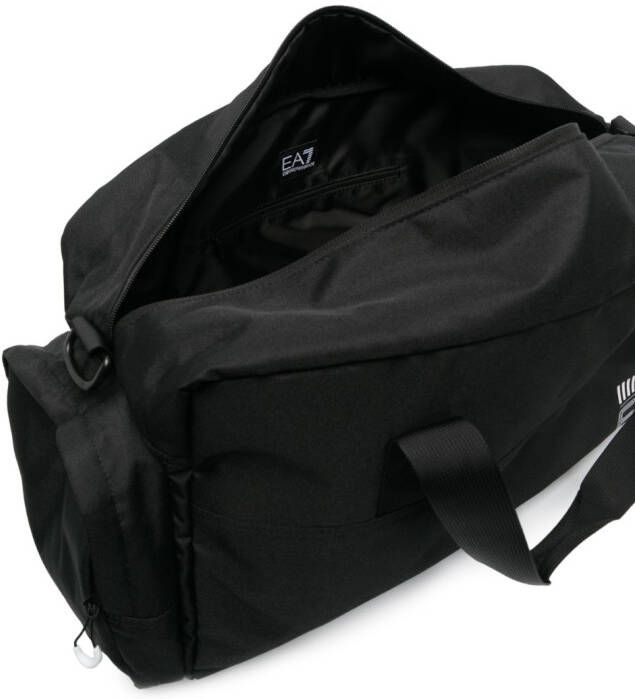 Ea7 Emporio Armani Bagagetas met logopatch Zwart
