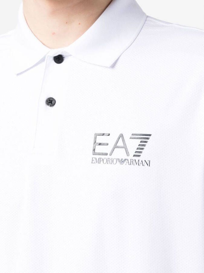 Ea7 Emporio Armani Poloshirt met logoprint Wit