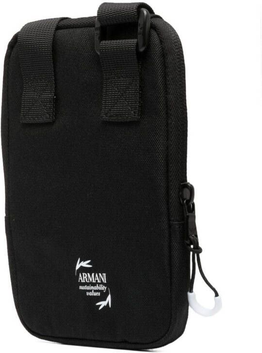 Ea7 Emporio Armani Messengertas met logoprint Zwart