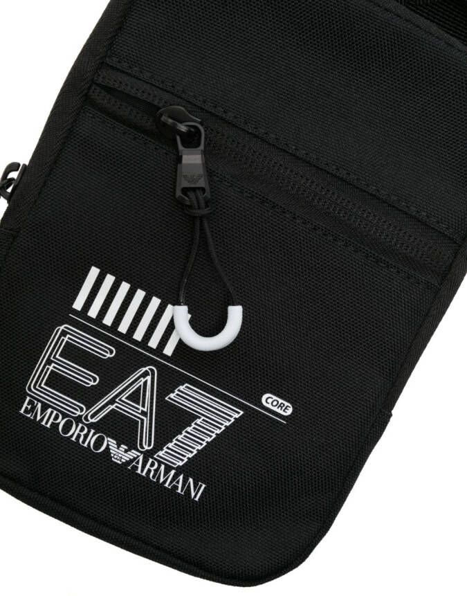 Ea7 Emporio Armani Messengertas met logoprint Zwart