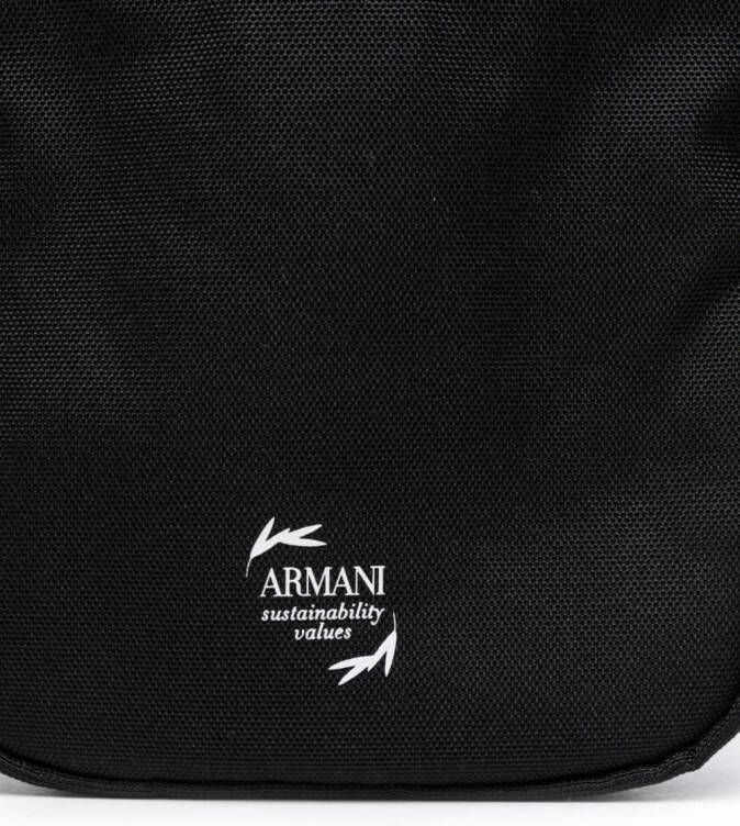 Ea7 Emporio Armani Messengertas met logoprint Zwart