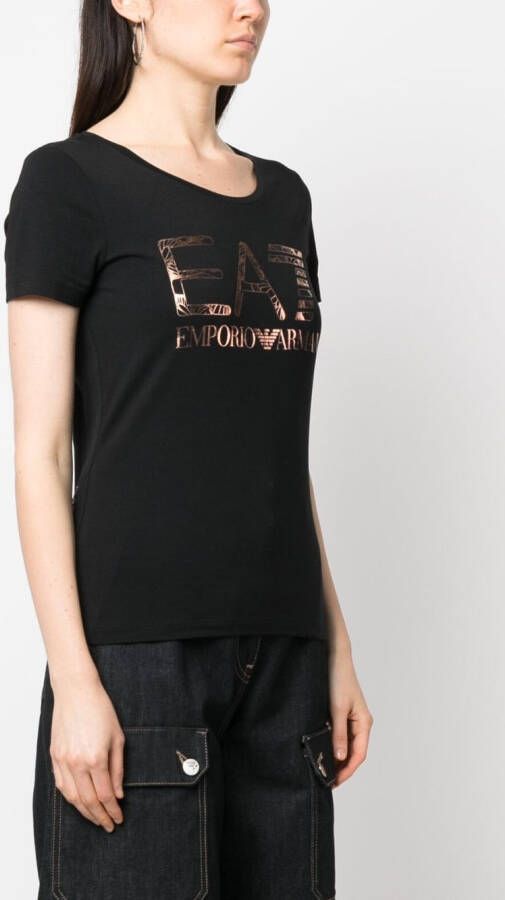 Ea7 Emporio Armani T-shirt met logoprint Zwart