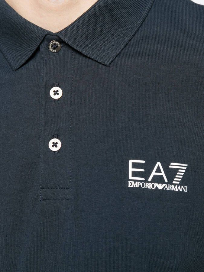 Ea7 Emporio Armani Poloshirt met logo Blauw