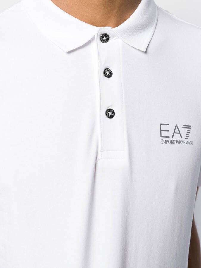 Ea7 Emporio Armani Poloshirt met logo Wit