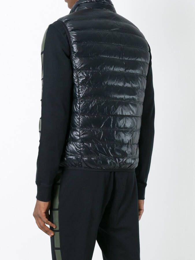 Ea7 Emporio Armani sleeveless zip up jacket Zwart