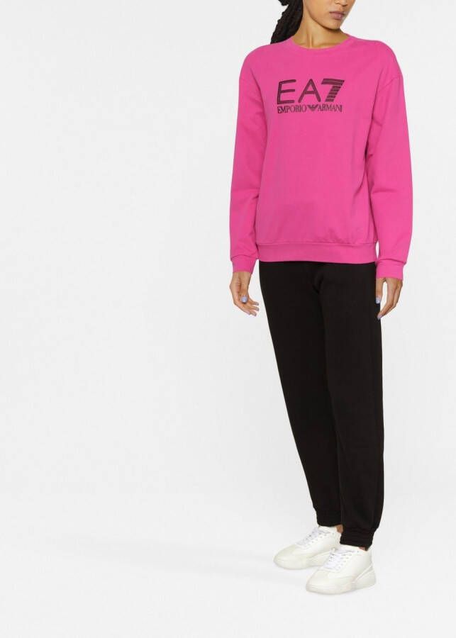 Ea7 Emporio Armani Sweater met logoprint Roze