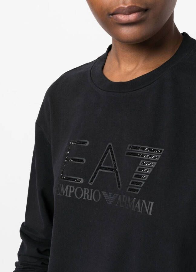Ea7 Emporio Armani Sweater met logoprint Zwart