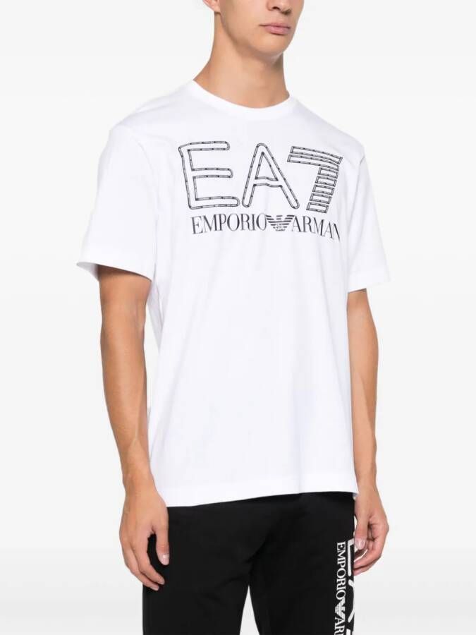 Ea7 Emporio Armani T-shirt met logo Wit