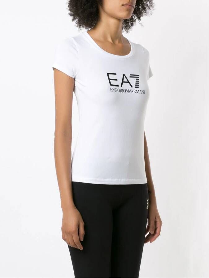 Ea7 Emporio Armani T-shirt met ronde hals Wit