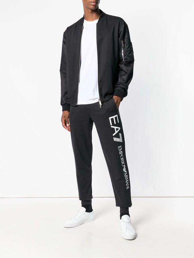 Ea7 Emporio Armani trainingsbroek met logo Zwart