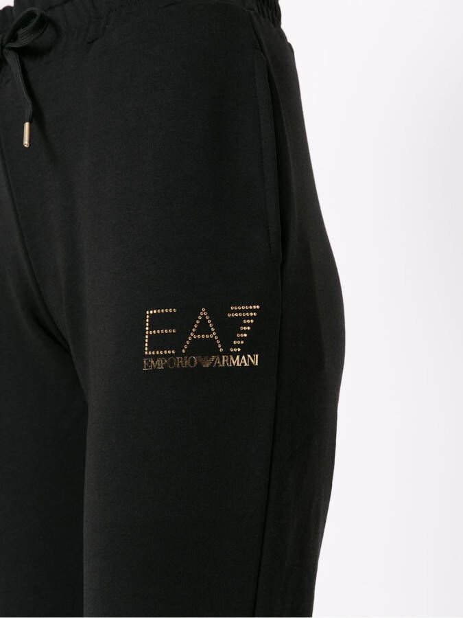 Ea7 Emporio Armani Trainingsbroek met studs Zwart