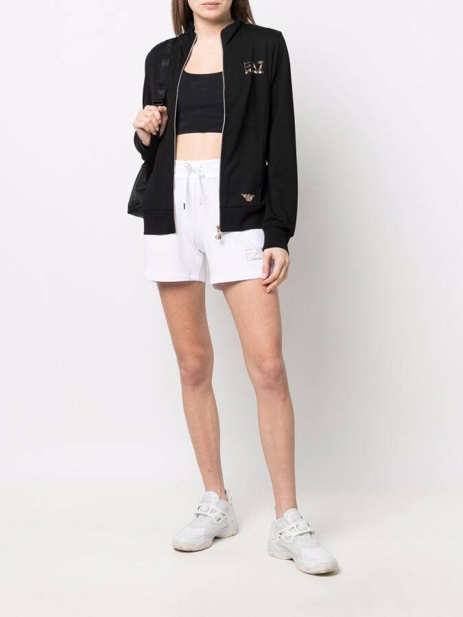 Ea7 Emporio Armani Trainingsjack met logo van studs Zwart