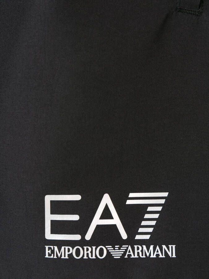 Ea7 Emporio Armani zwembroek met logoprint Zwart