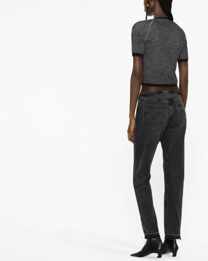 Eckhaus Latta Cropped T-shirt Grijs