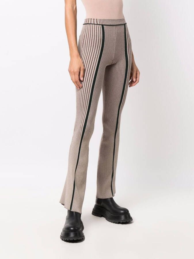 Eckhaus Latta Gestreepte legging Beige