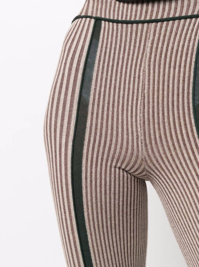 Eckhaus Latta Gestreepte legging Beige