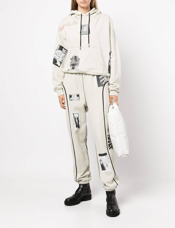 Eckhaus Latta Hoodie met logoprint Veelkleurig
