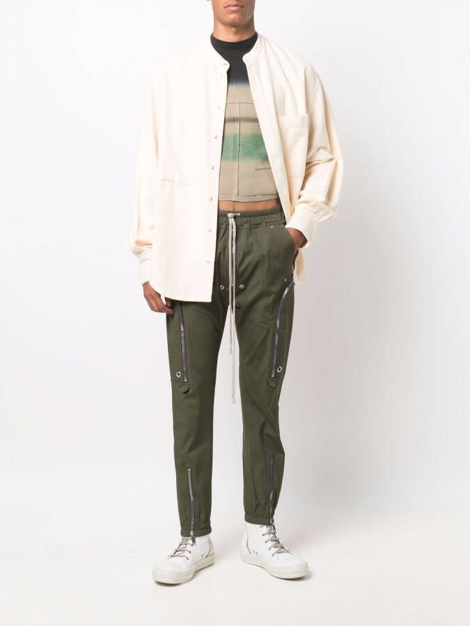 Eckhaus Latta Shirt met drukknopen Beige