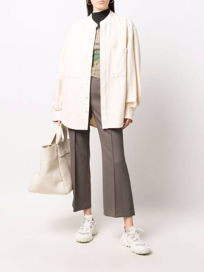 Eckhaus Latta Shirt met drukknopen Beige