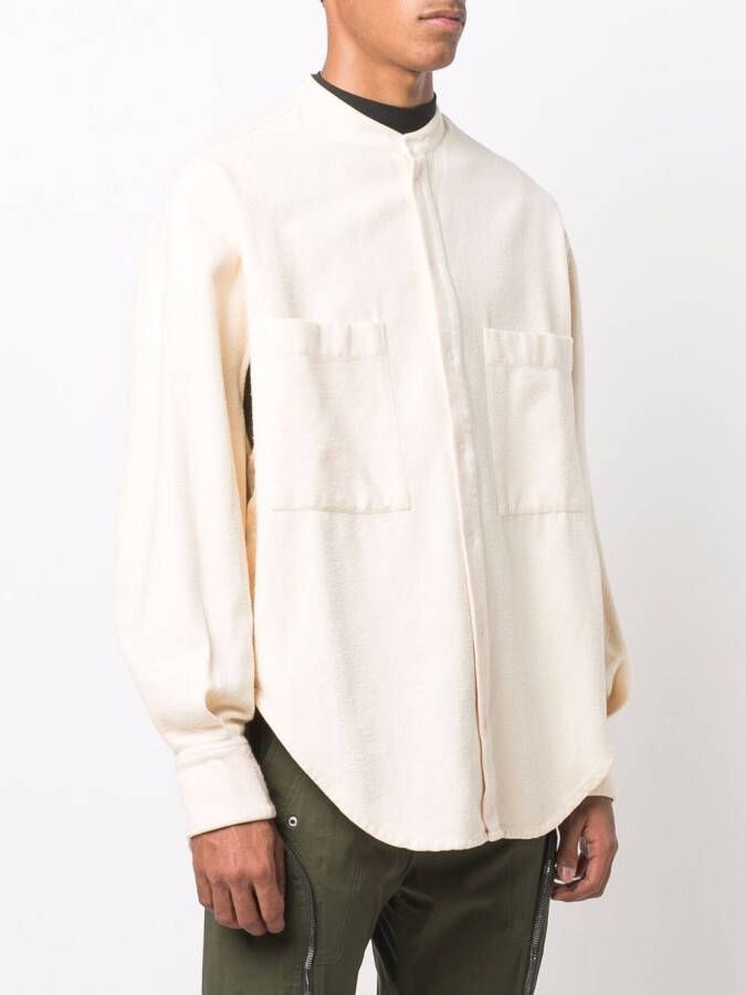 Eckhaus Latta Shirt met drukknopen Beige