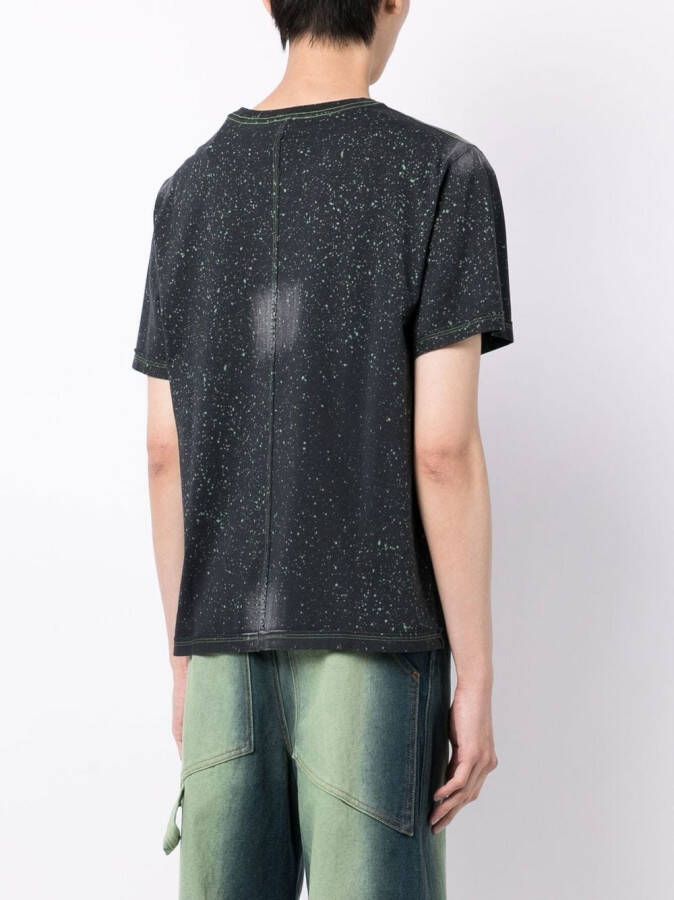 Eckhaus Latta T-shirt met verfspatten Blauw