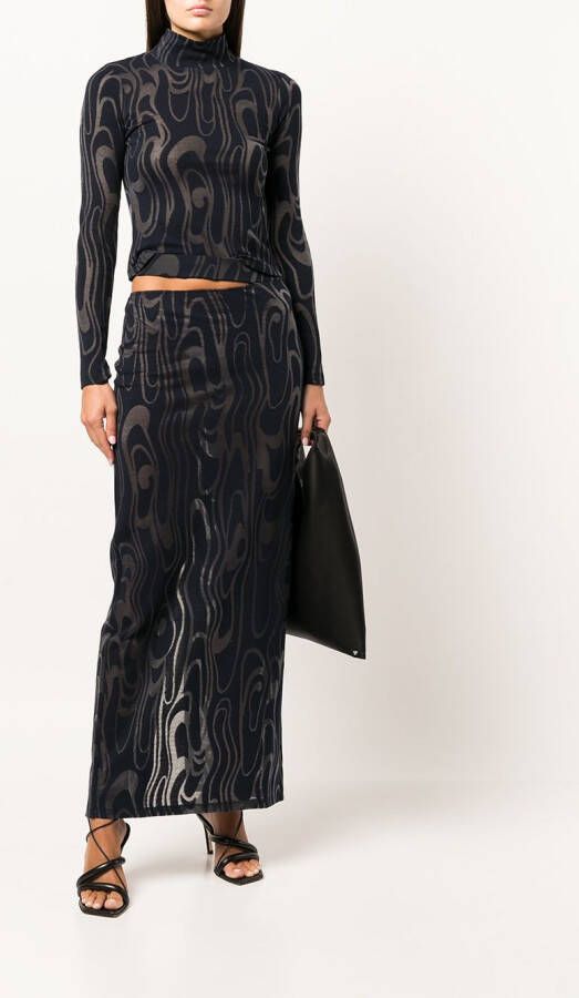 Eckhaus Latta Top met col Blauw