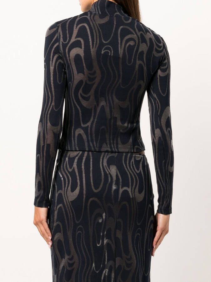 Eckhaus Latta Top met col Blauw