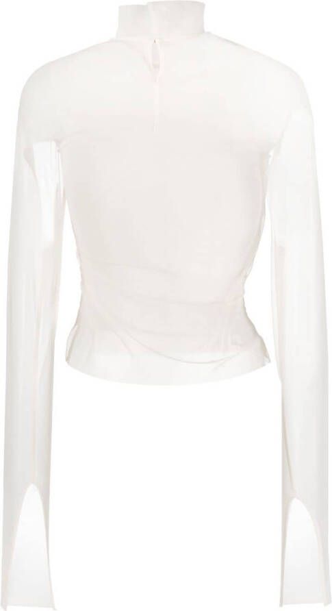 Eckhaus Latta Top met hoge hals Wit