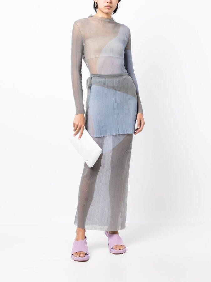 Eckhaus Latta Watercolor top met lange mouwen Blauw