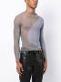 Eckhaus Latta Watercolor top met lange mouwen Blauw - Thumbnail 4