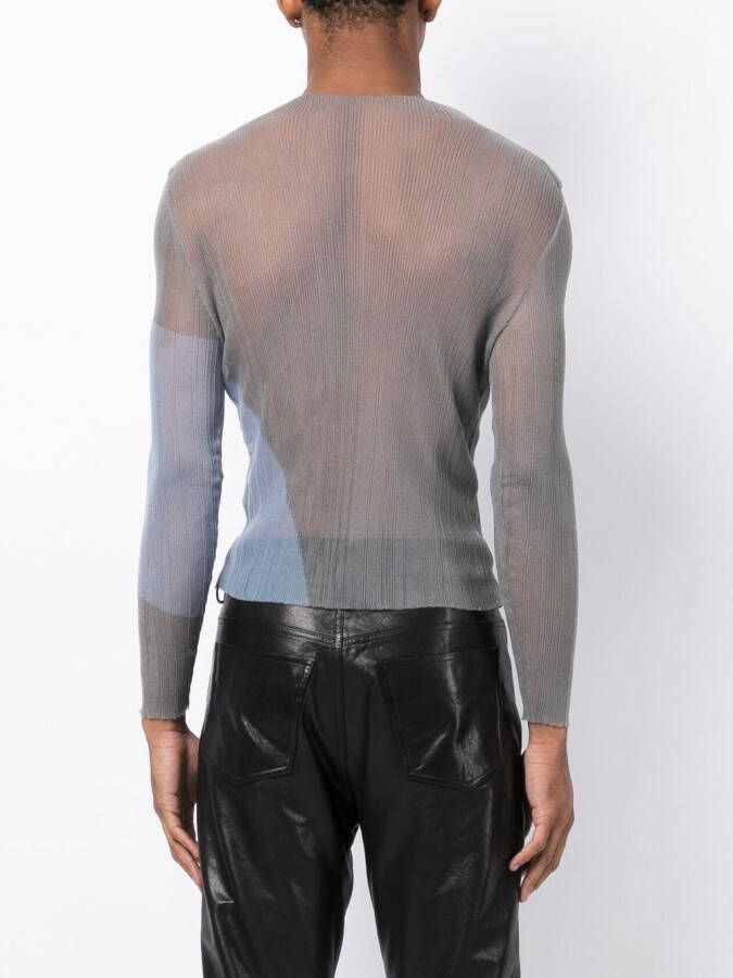 Eckhaus Latta Watercolor top met lange mouwen Blauw