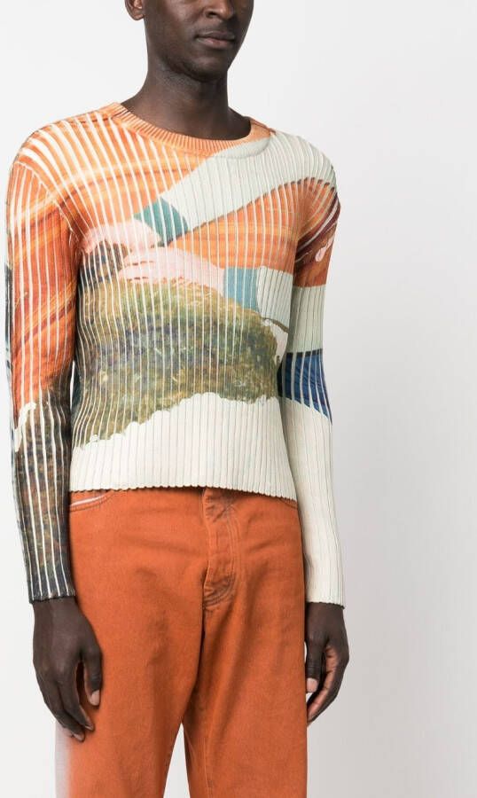 Eckhaus Latta Trui met print Oranje